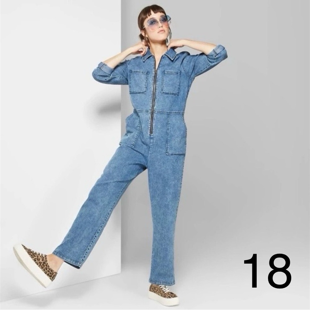 Wild Fable Women's Light Blue Denim Overalls